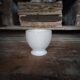 6 pots crème faience blanche 19 ème