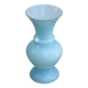 Large vintage pastel blue opaline vase