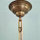 Large Holophane pendant light in clear grooved glass, 1920-30