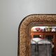 Louis Philippe style mirror in elm-veneered wood and gilded stucco height 83cm