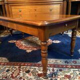 Solid cherry wood coffee table with 2 drawers