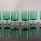 Set of 8 vintage emerald green cavalier luminarc wine glasses