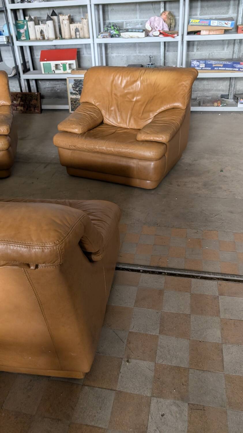 Designer leather sofa