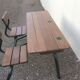 Old double student desk