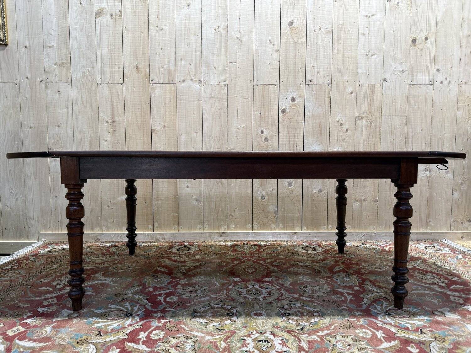 Louis Philippe mahogany farm table with flaps