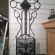 Art Deco coat rack wardrobe in wrought iron from the 1930s.