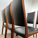 Arne Ovmand Olsen Mogens Kold Lot 6 old Scandinavian design Denmark chairs in vintage rosewood