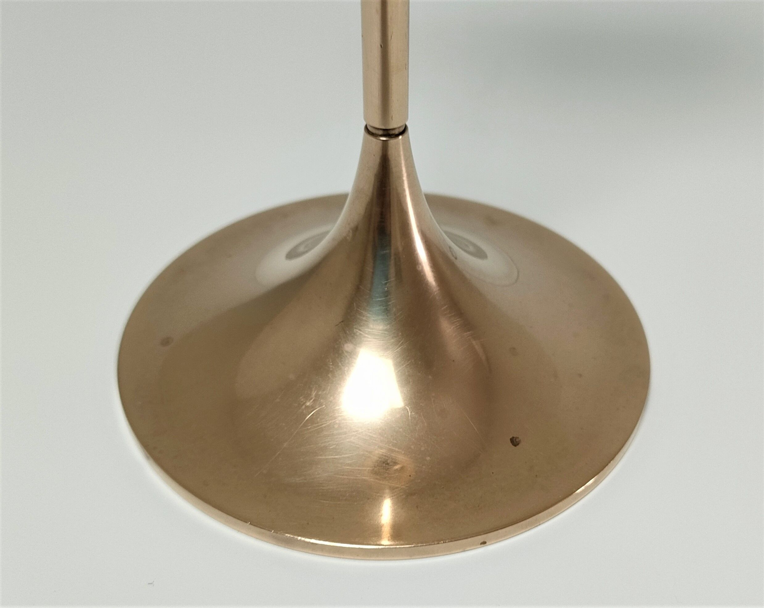 Hi Fi candle holder by Max Bruël for Torben Orskov solid brass h. 26,5 cm