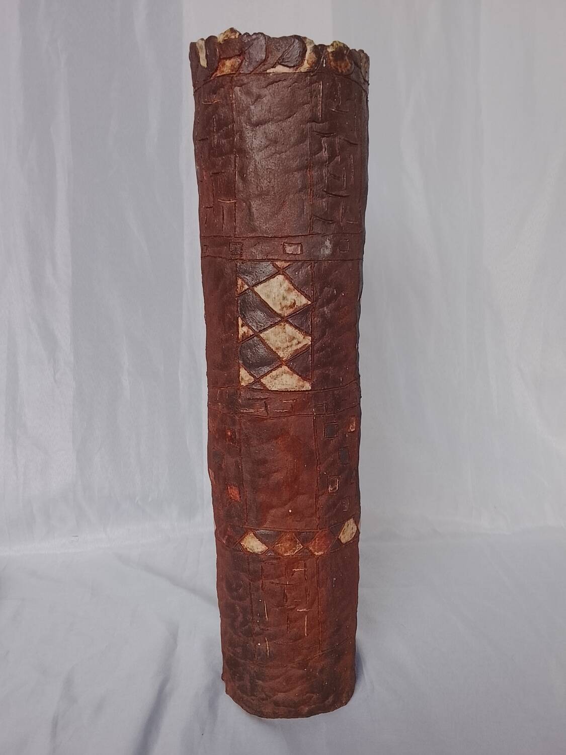 Terracotta vases with tribal decoration