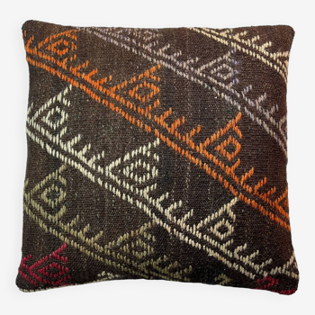 Housse de coussin kilim turc vintage, 55 x 55 cm