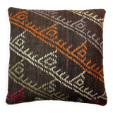Vintage turkish kilim cushion cover , 55 x 55 cm