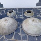 Paire de jardinières vasques années 50 fibrociment