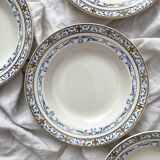 4 deep ironware plates “Colbert” Creil and Montereau