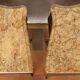 Pair of rosewood and marble bedsides