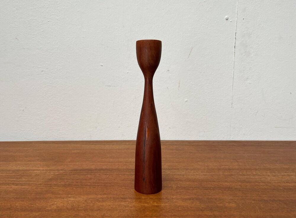 Mid-Century Danish Teak Tulip Candle Holder, 1960s