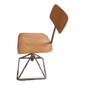 Adjustable Industrial Stool Chair 1960s/70s iron vintage design