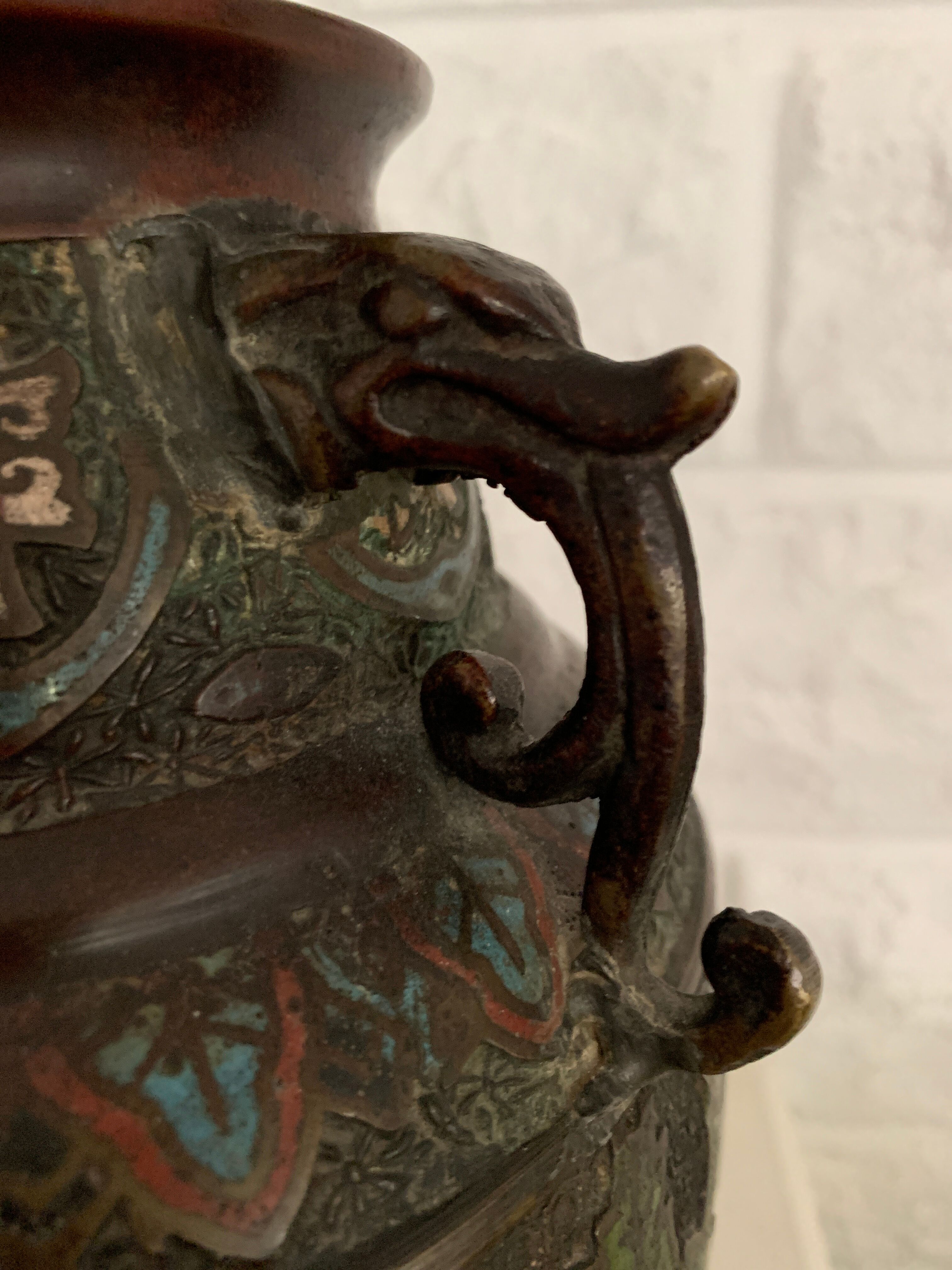 Pair of bronze vases