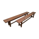 Paire de bancs pour table de ferme rustique 1950