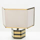 Lampe italienne de Romeo Rega noire et laiton 1970