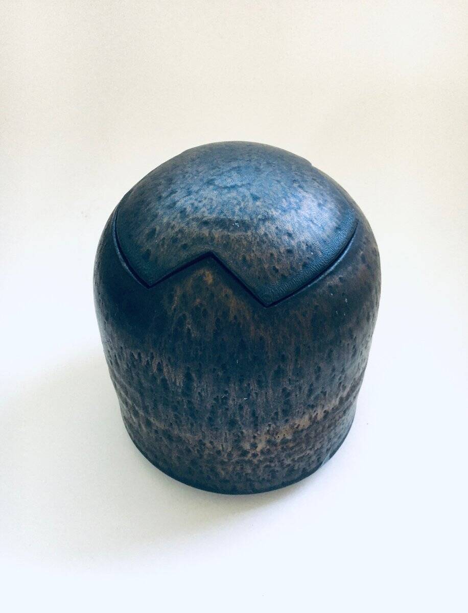 Brutalist Art Studio Pottery Lidded Jar Pot by Jaan Mobach, 1960s