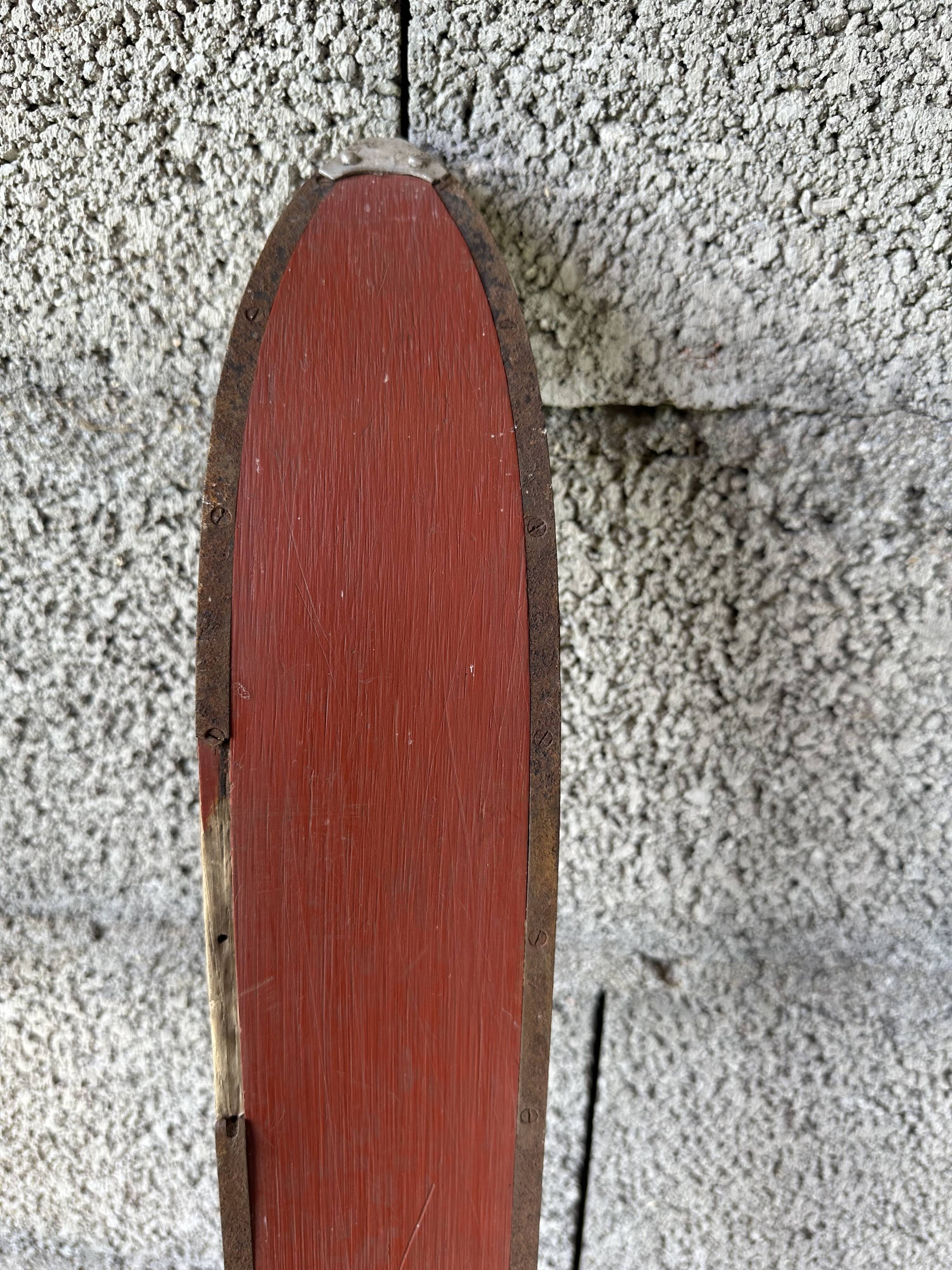 Pair of vintage skis wood Rossignol