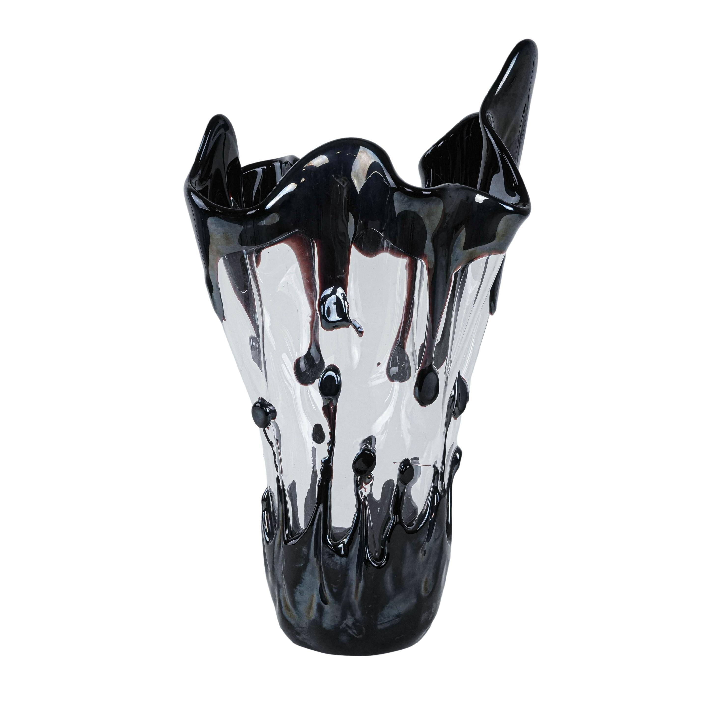 Murano glass vase, Italian design, 1960s, manufactured in Italy