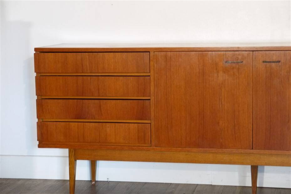 Vintage Scandinavian teak sideboard from the 1960s