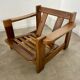 Lot 2 armchairs in solid elm design house revival from the 70s vintage