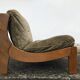 3 vintage khaki wood and suede heaters 70s
