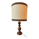 Large lamp with a turned wooden base