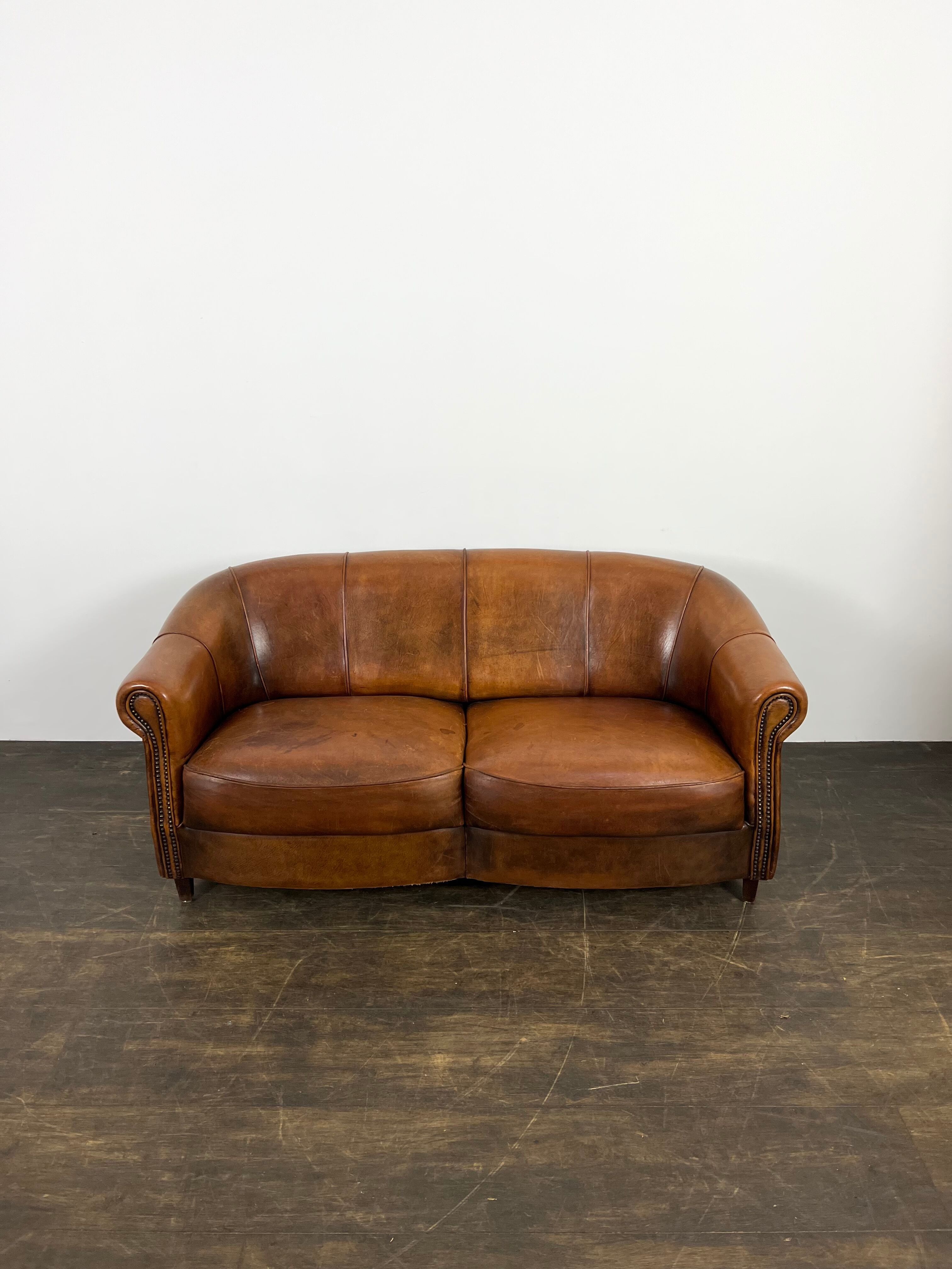 Sheep leather sofa