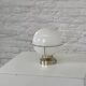 1950s wall lamp in white opaline and brass