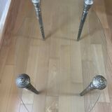 Table basse en verre pieds metal