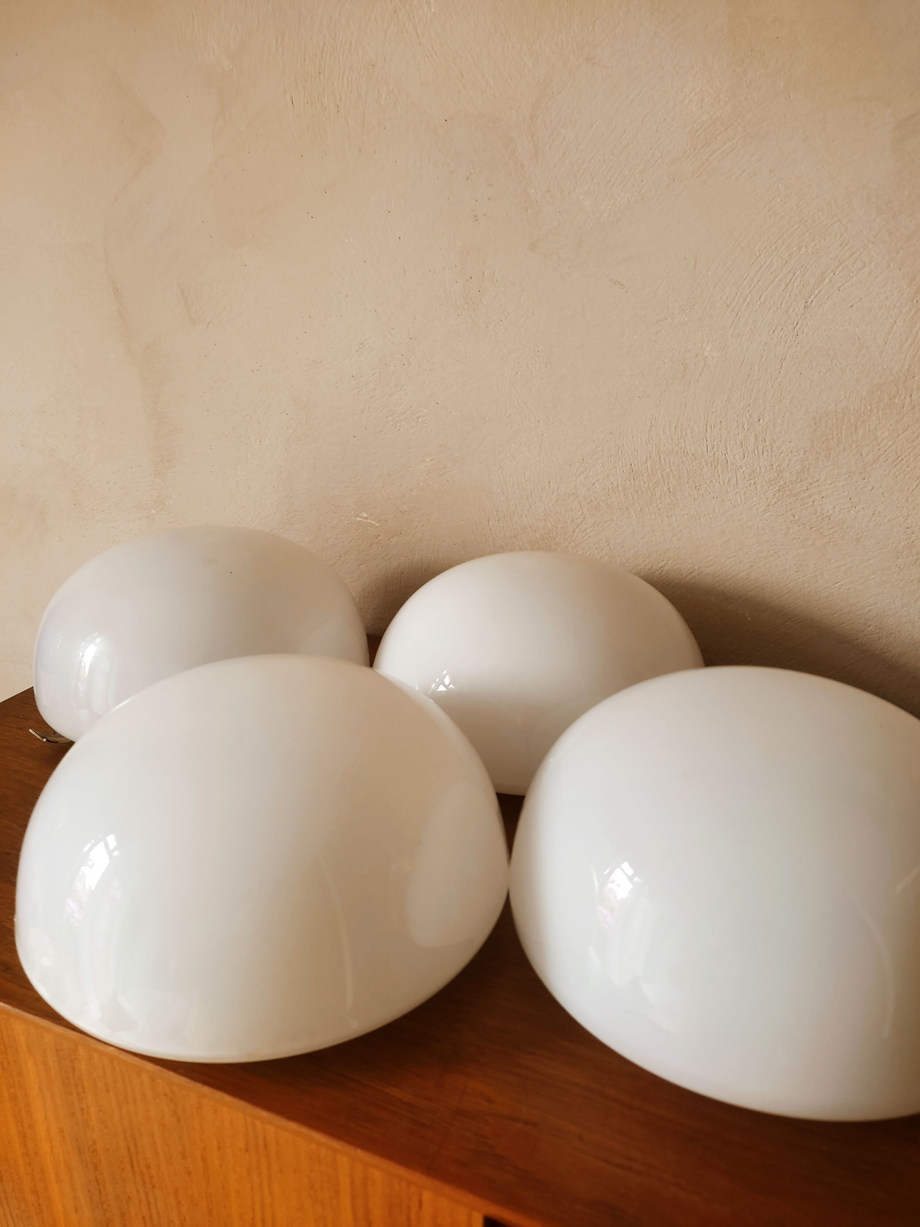 Ceiling lamp 20 cm round opaline