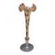 Single-flower vase in glass paste and tin by G. Lasserre