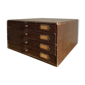 Old haberdashery furniture with 4 drawers Tubino L.V XIXth