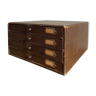 Old haberdashery furniture with 4 drawers Tubino L.V XIXth