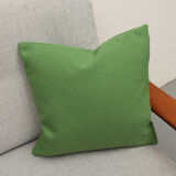 1960s armchair in cherrywood, light grey with green cushion