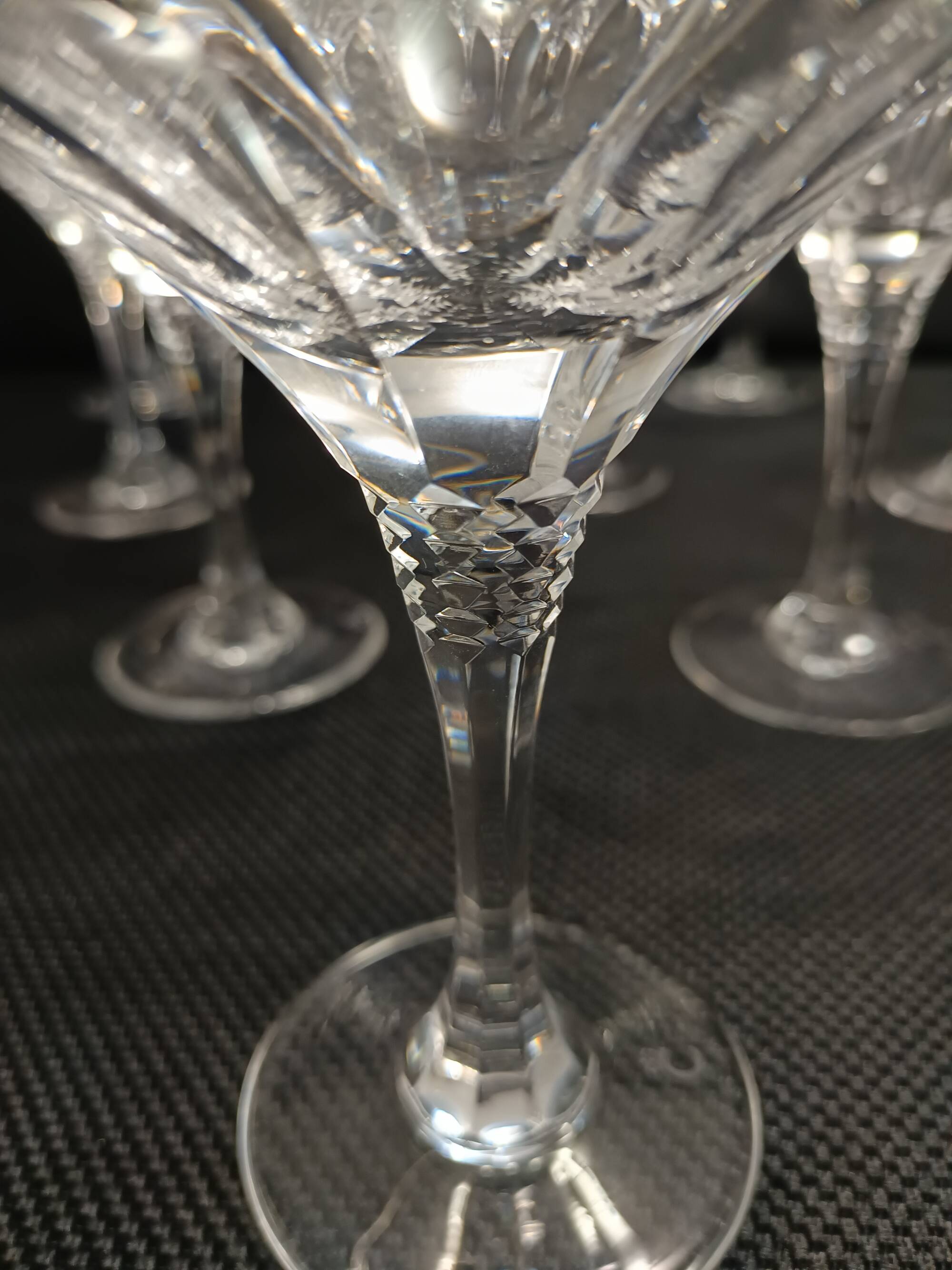 Set of Twelve Crystal Martini Glasses by Christinenhutte, Germany