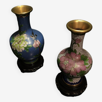 Pair of Asian motif vases