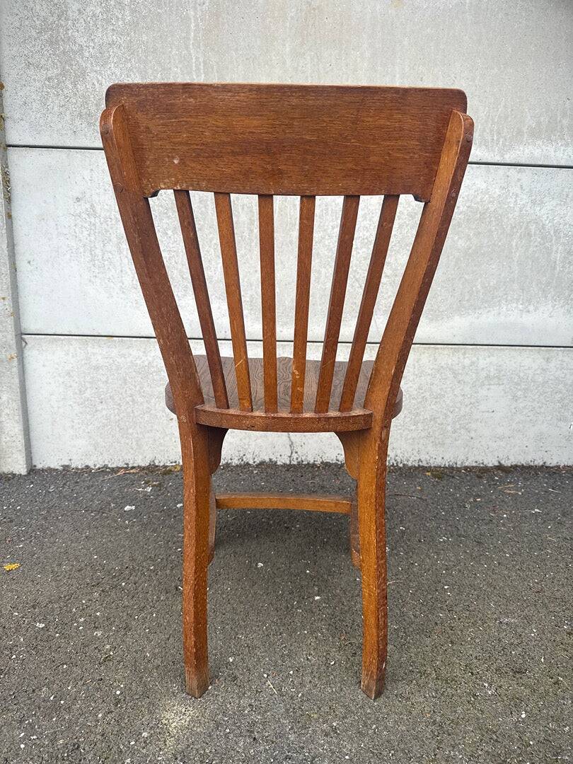 Vintage wooden bistro-style chair