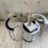 Trio of 70s chrome consoles