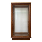 Étagère vitrine ancienne en bois et verre