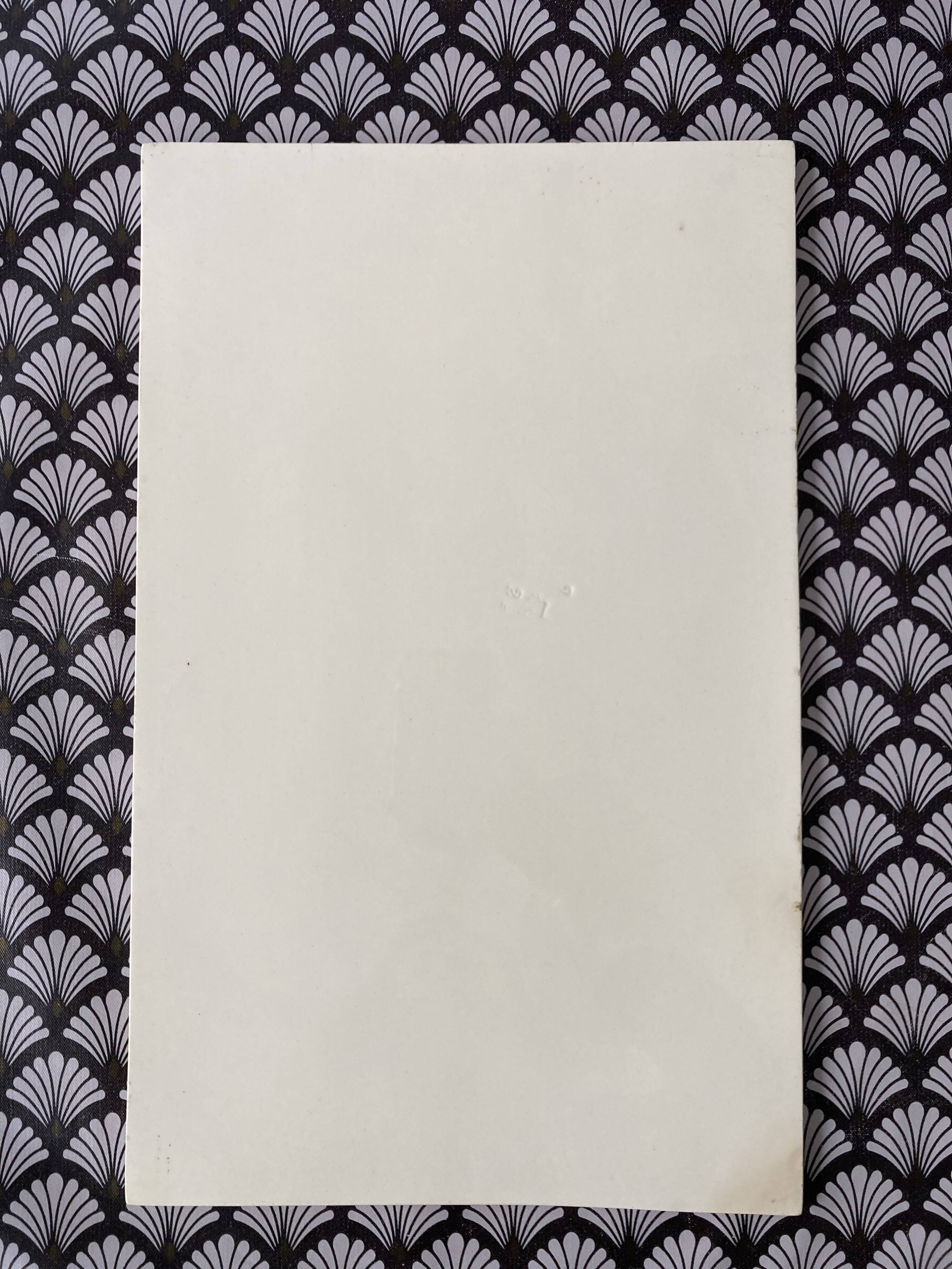 Large Art Nouveau Floral Faience Tile 24 x 38cm