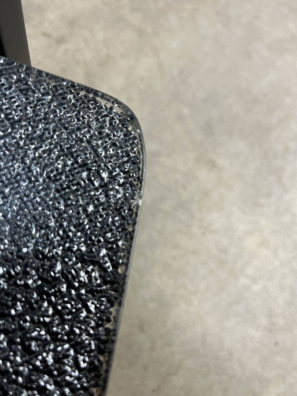 1950s coffee table in metal and glass