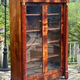 Empire Style Mahogany Display Cabinet/Bookcase, 19th Century