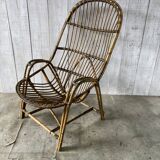 Fauteuil rotin vintage