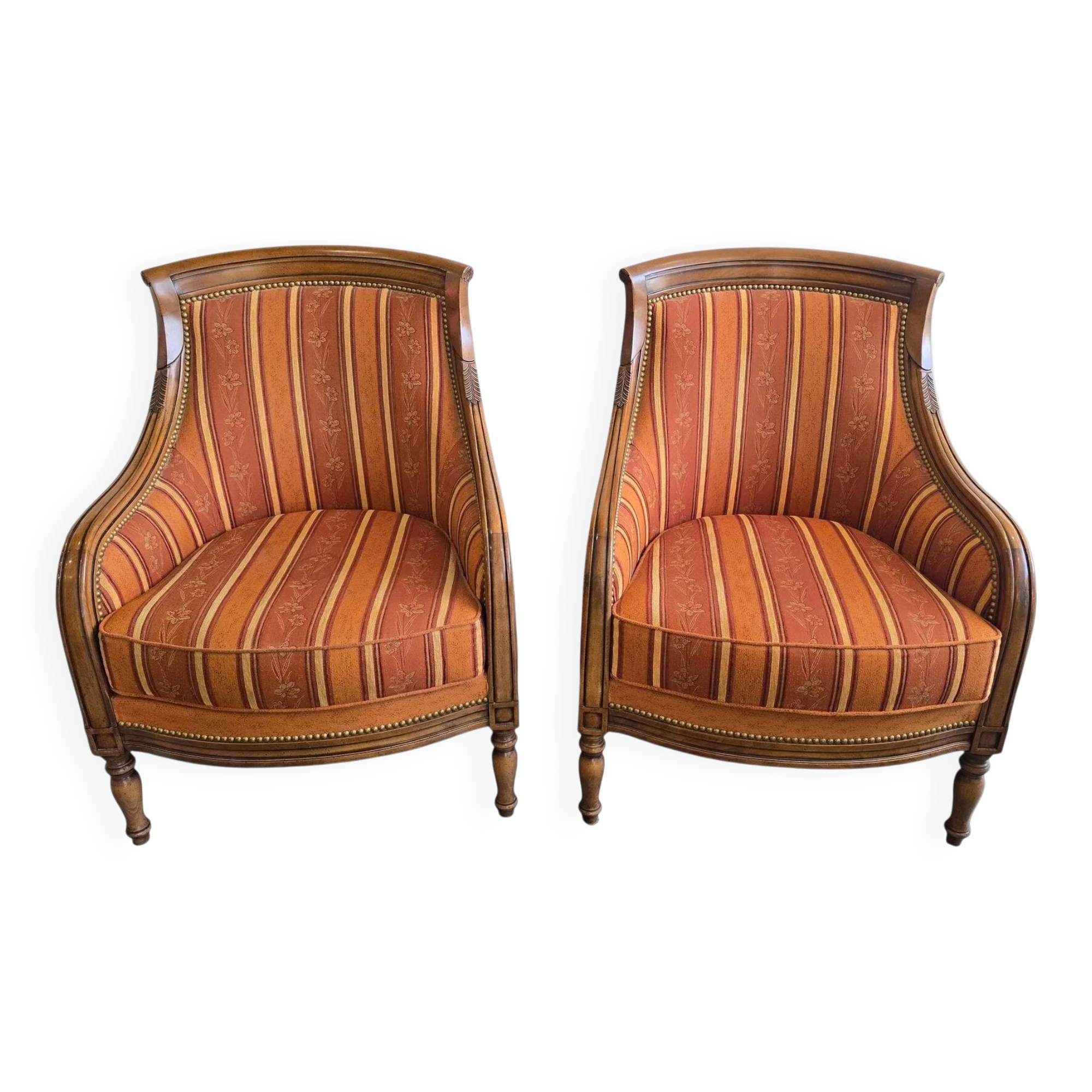 Pair of high-quality bergère armchairs – Manufacture SE
