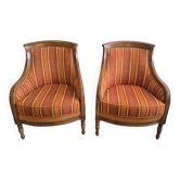 Paire de fauteuils bergères de grande qualité – Manufacture SE