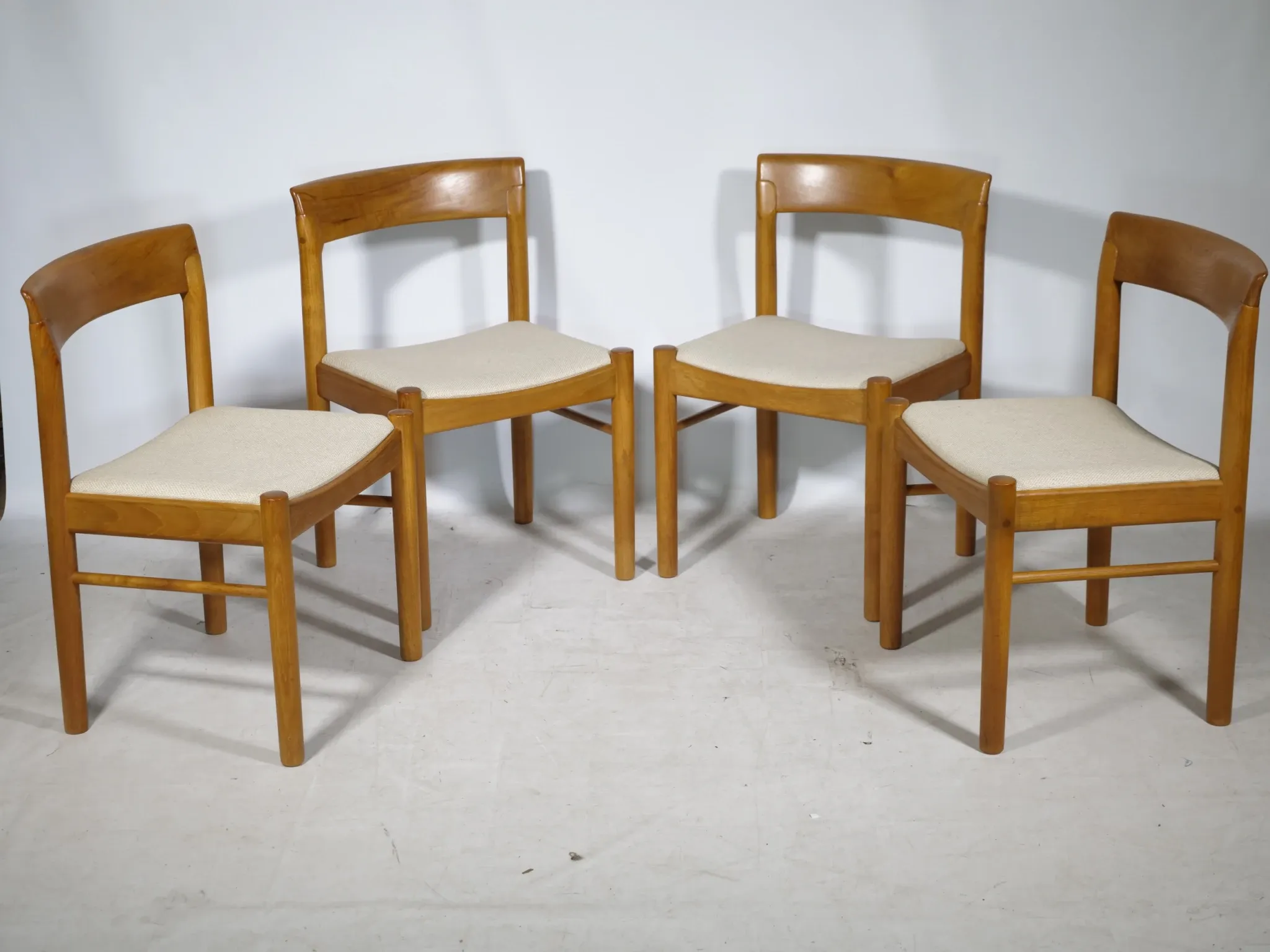 Danish Design Chairs in Teak by H.W. Klein for Bramin, Set of 4, 1960s
